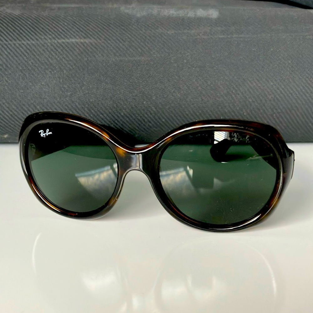 Ray-Ban RB4191 Light Havana, Green lenses 57-19